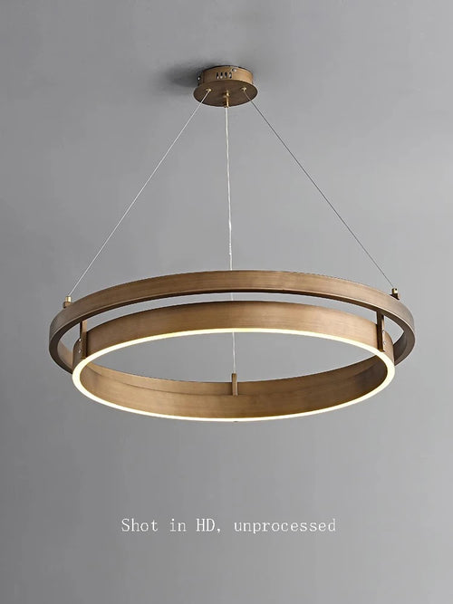 lustre créatif 	 design bronze suspension led à main