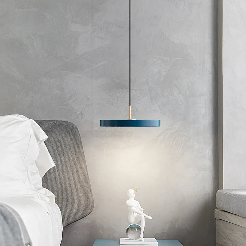 suspension led moderne lumière disque suspendus décoration luminaire lustre