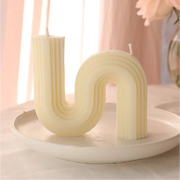 bougies parfumées géométriques en forme de u pour décoration intérieure - vue 13 sur 22