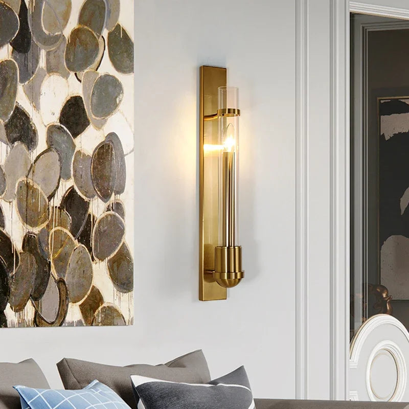applique murale dorée style américain moderne fss - vue 4 sur 7
