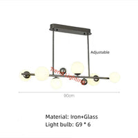 lustre moderne en métal et verre pour intérieur avec fil réglable