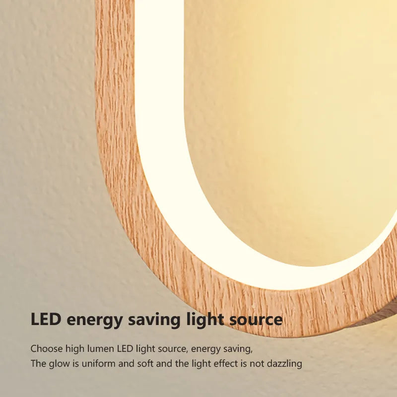 Applique murale moderne en bois LED - vue 6 sur 9