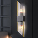 applique murale moderne double tête en cristal doré led