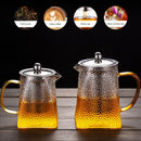 Théière verre martelé avec filtre inox infuseur