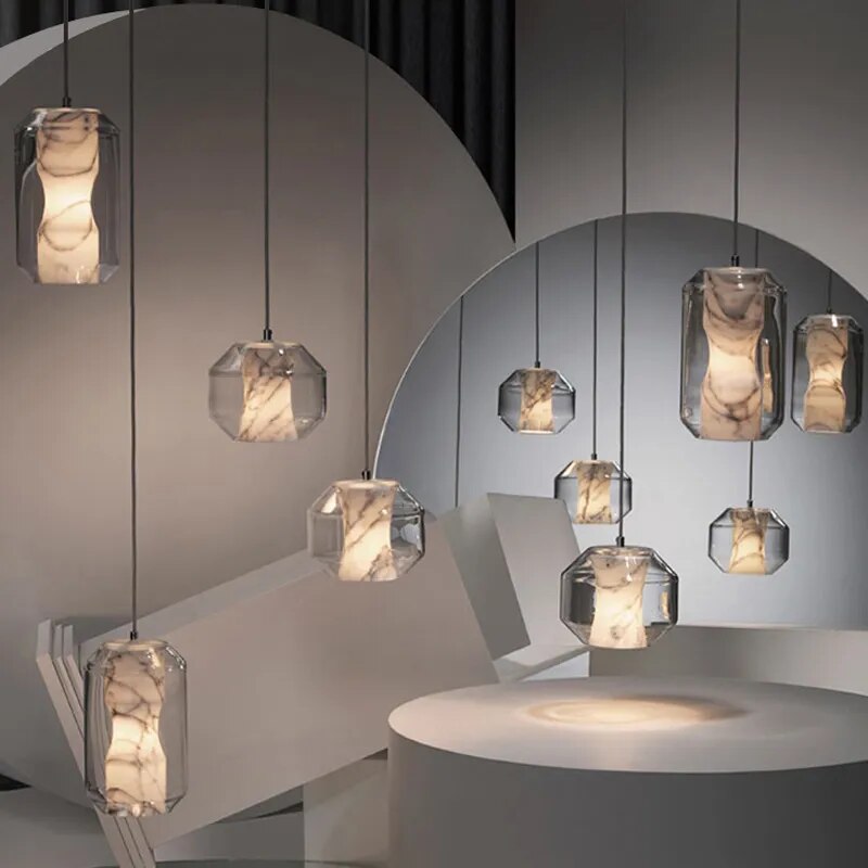 Suspension en marbre au design moderne - vue 7 sur 27