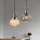 Suspension design LED en verre nordique décor loft bar