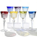 Verres a vin cristal style antique taille main