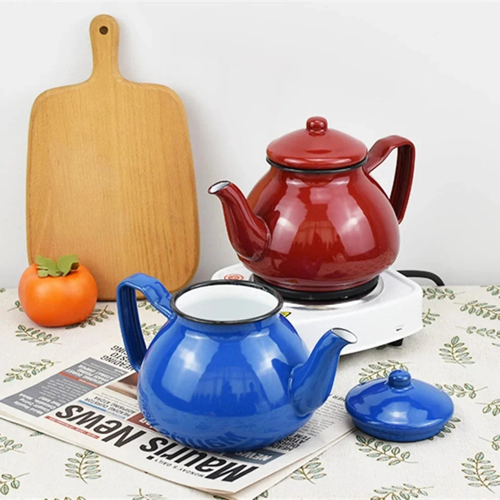 Bouilloire email epais kung fu 1l induction gaz - vue 5 sur 7