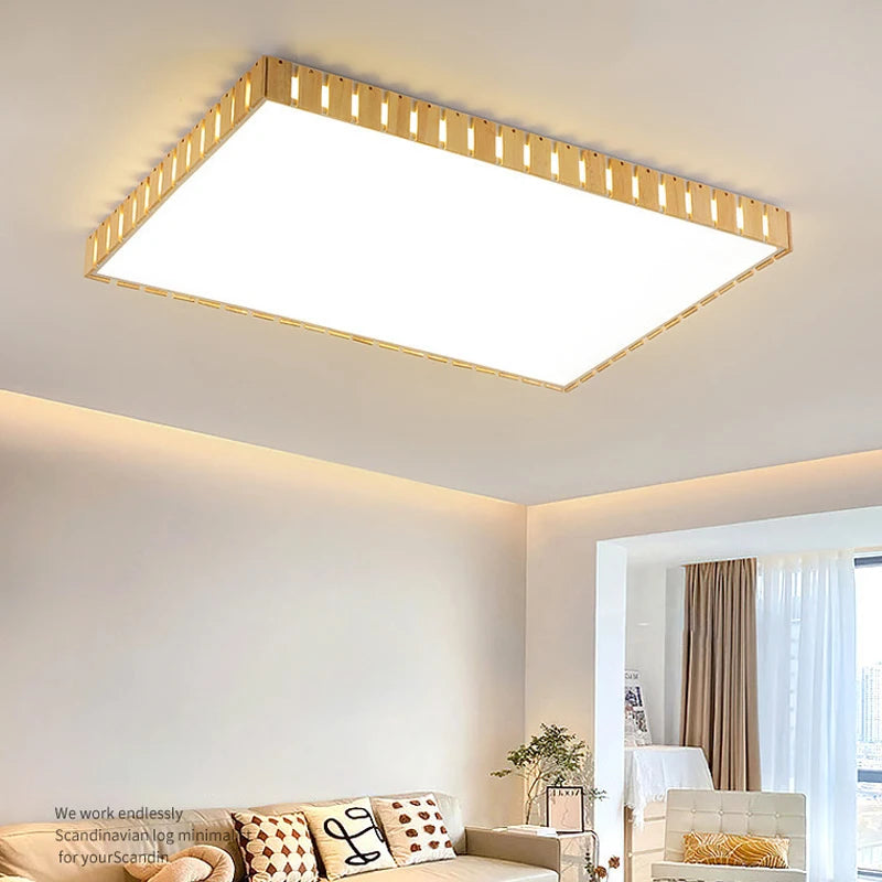 plafonnier moderne en bois pour décoration et éclairage intérieur - vue 4 sur 12