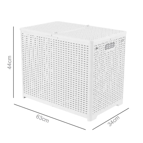 panier à linge pliable avec couvercle et séparation