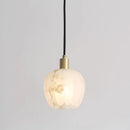 Suspension petite fleur pétale marbre