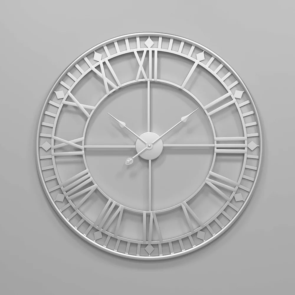 horloge murale grande taille design moderne style européen à suspendre - vue 5 sur 6