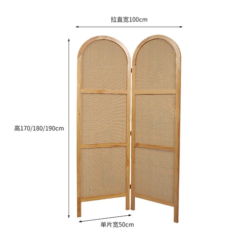 paravent en rotin pliable de style japonais mobile