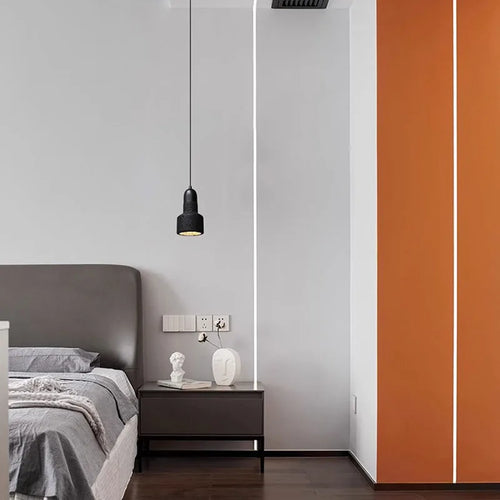 lampe suspendue en pierre réglable avec cordon d'ampoule