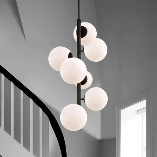 plafonnier nordique minimaliste en fer et verre décoratif