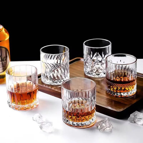 Verre original bâton hockey glace fond épais maison