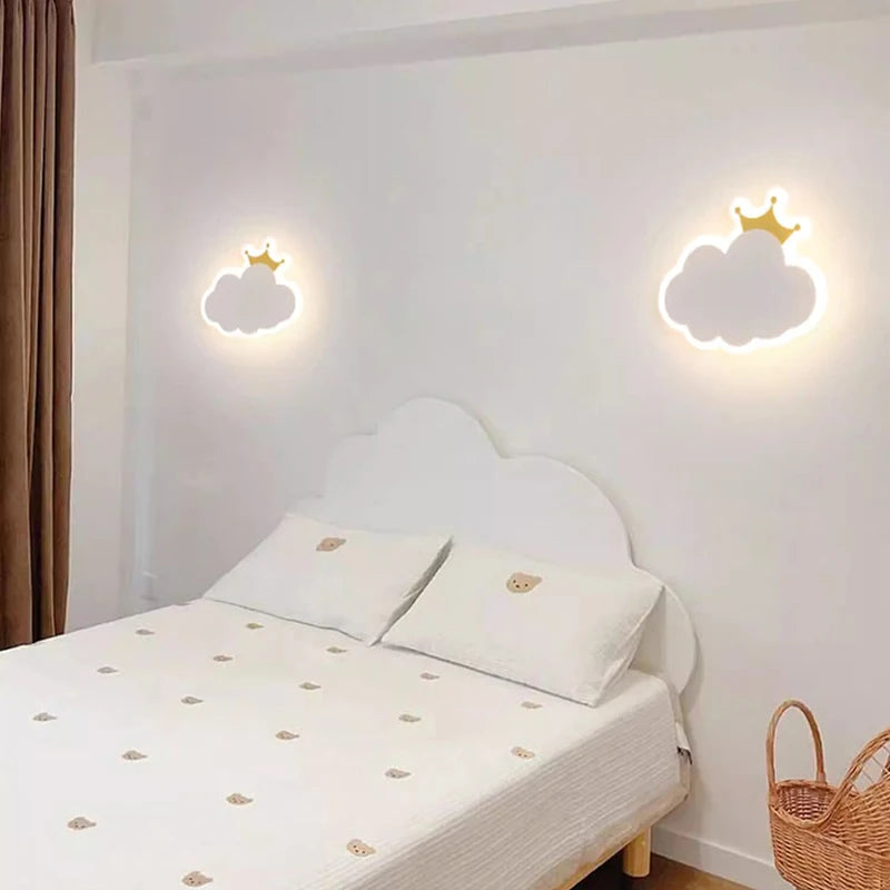 applique murale décorative en forme de nuage pour enfants
