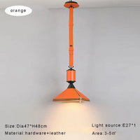 suspension minimaliste moderne en cuir de luxe