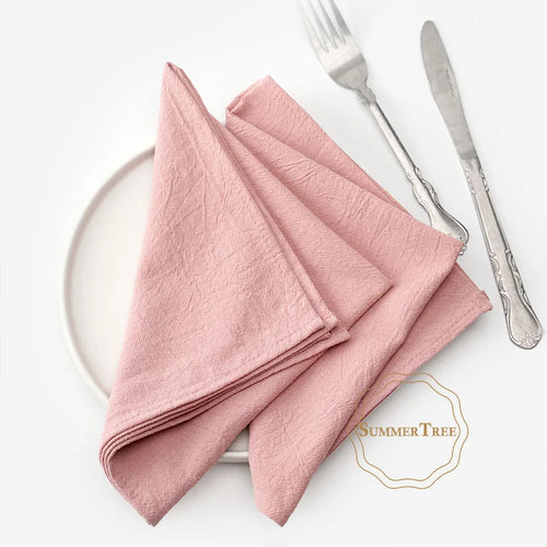 Serviette de table coton lavé style vintage rustique