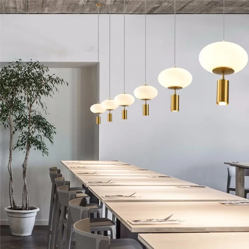 Rétro LED Suspension En Verre 1-3Tête Lanterne Transparente Lampes Suspendues Pour Chambre Cuisine Balcon Salons Luminaire Lustre - vue 4 sur 22
