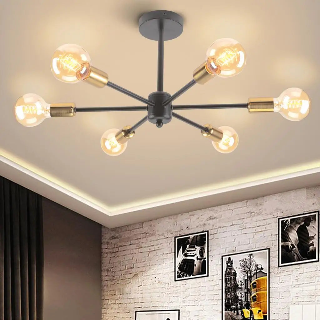 lustre industriel moderne à 4/6 têtes luminaria lampara