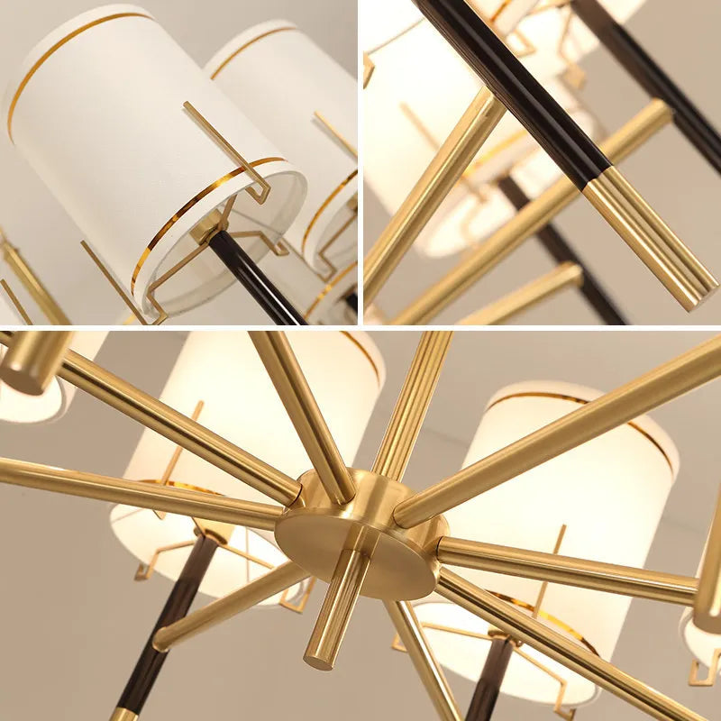 lustre moderne minimaliste style nordique en cuivre tout neuf