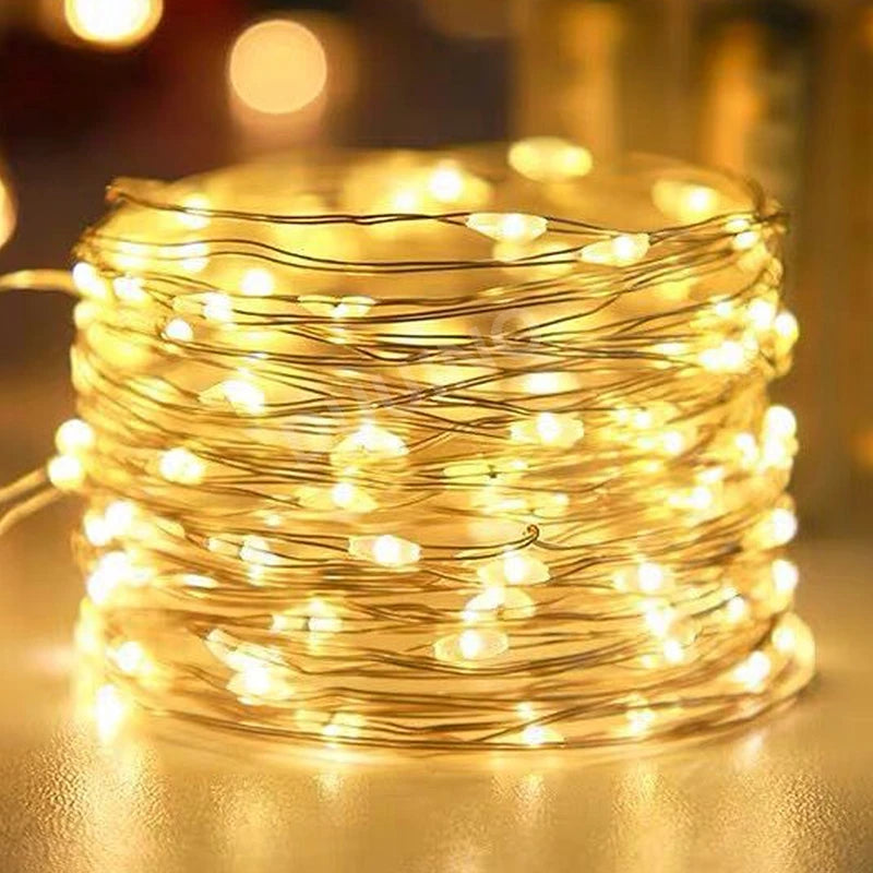 guirlande lumineuse led étanche à batterie pour décorations festives