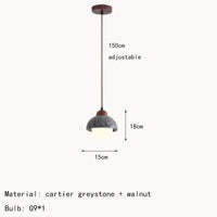 suspension moderne en marbre et bois pour bar
