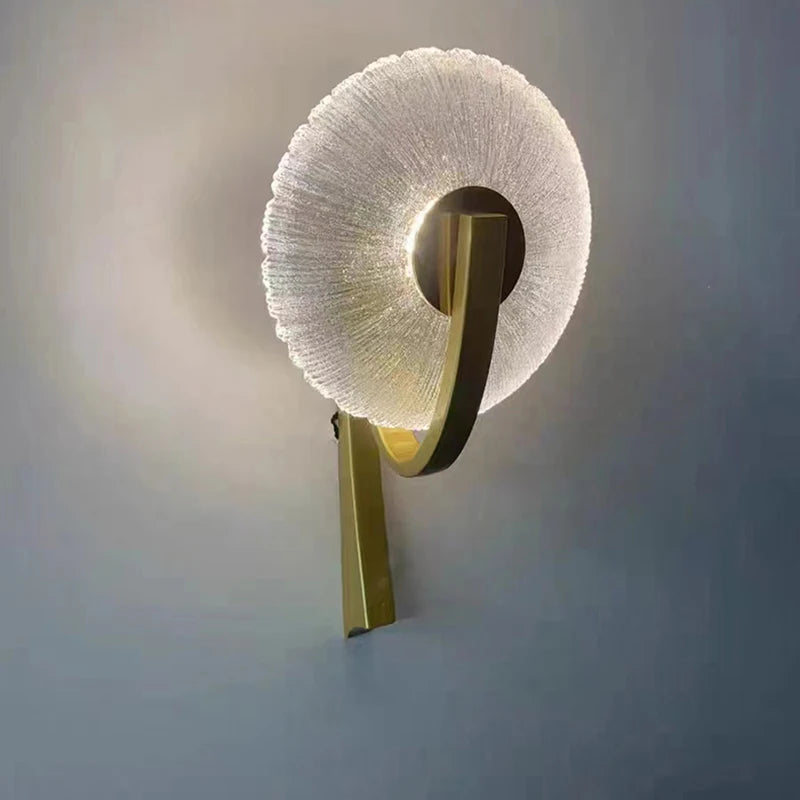 applique murale led en métal et verre pour luminaires 3000k