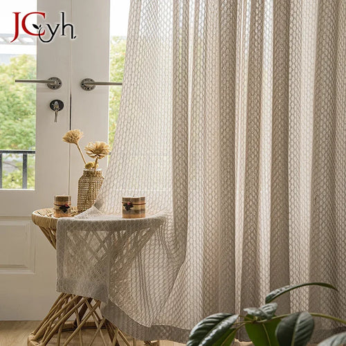 Voilage japonais transparent pour salon ou chambre élégant