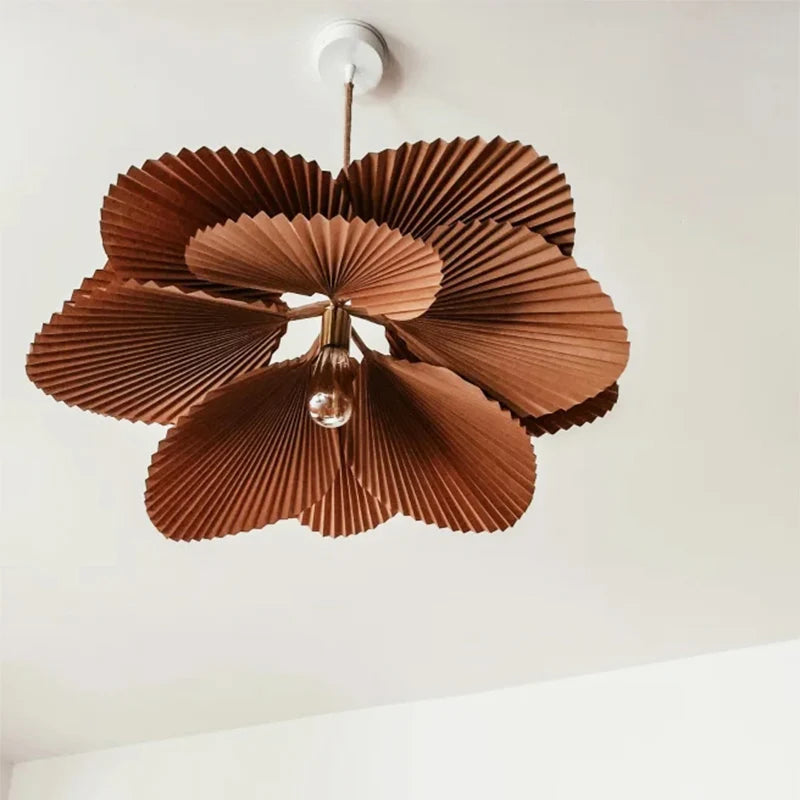 plafonnier en papier wabi sabi pour décoration intérieure moderne - vue 4 sur 8