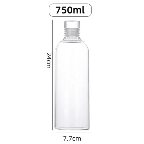 Bouteille verre infuseur graduation hydratation sport extérieur
