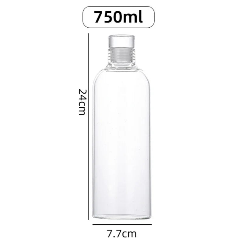 Bouteille verre infuseur graduation hydratation sport extérieur