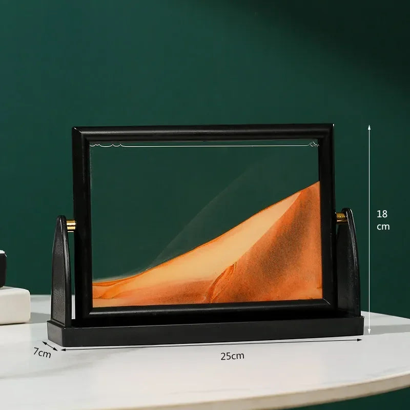 paysage de sable rotatif en verre 3D créatif décoratif