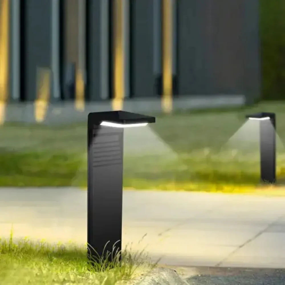 lampadaire solaire moderne pour jardin et cour décorative - vue 3 sur 6