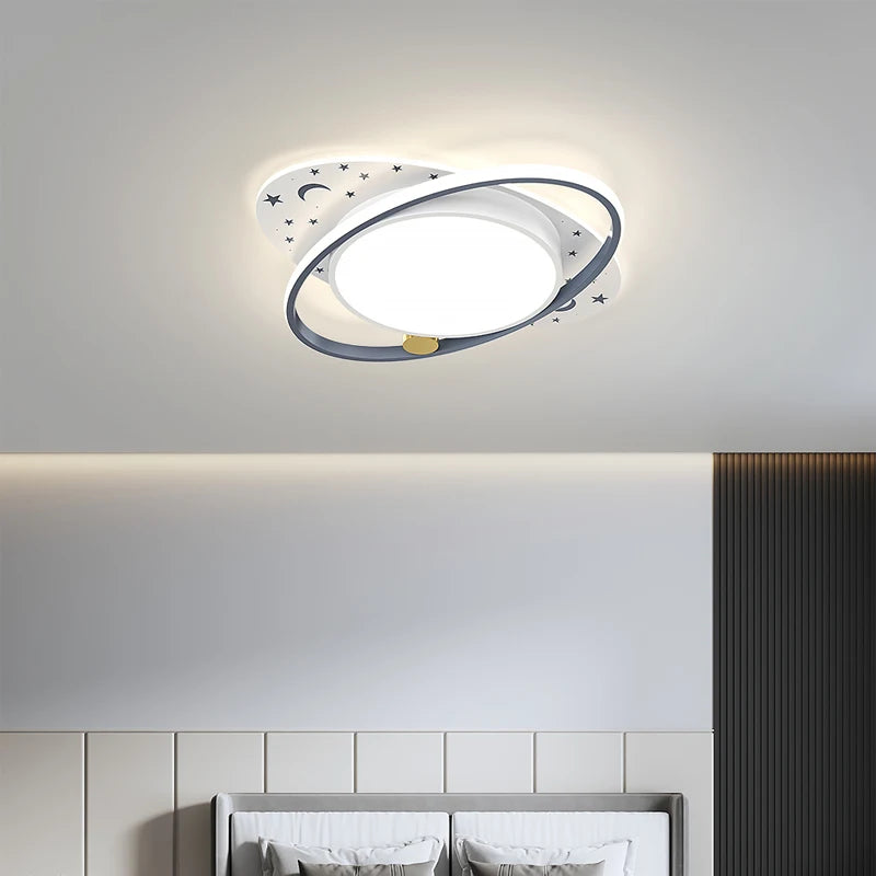 lustre moderne avec télécommande pour éclairage intérieur décoratif - vue 4 sur 15
