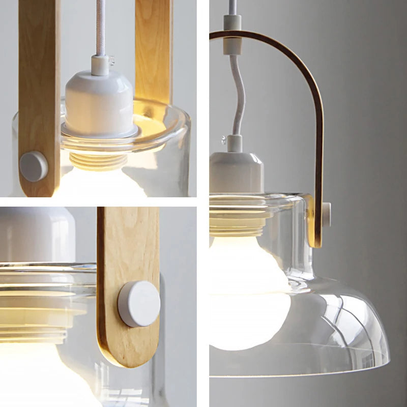 suspension moderne en verre avec fil réglable pour décoration intérieure