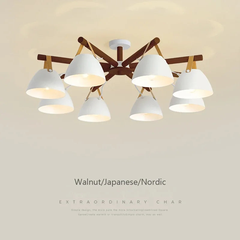 Lustre Led en bois nordique - vue 4 sur 14