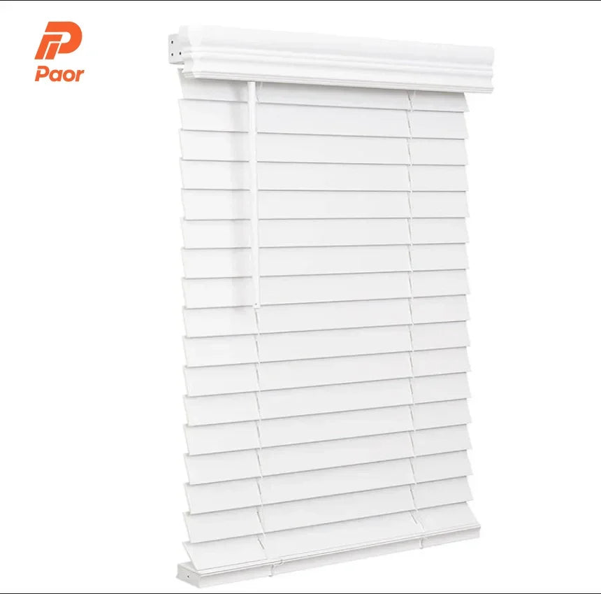 Store vénitien pvc imitation bois personnalisable sans cordon - vue 3 sur 7