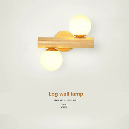 applique murale led nordique en verre et bois réglable moderne