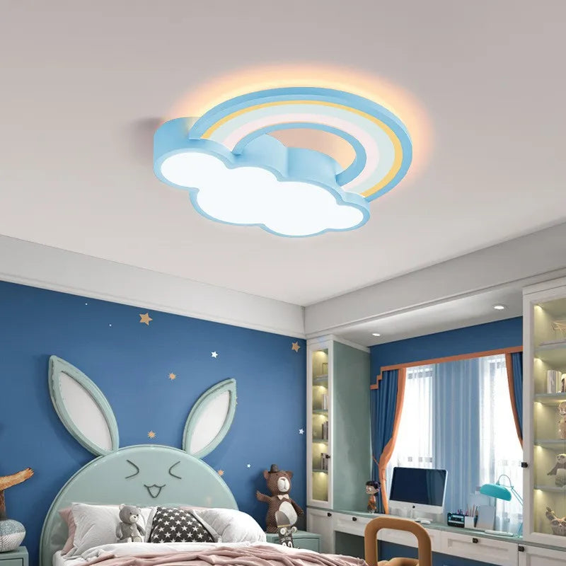 plafonnier led nuage lumière moderne pour chambre enfant - vue 4 sur 9