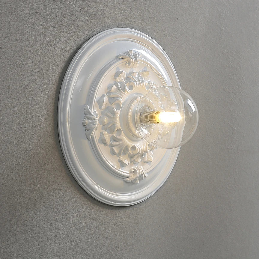 applique murale ronde vintage sculptée design française