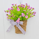 panier de fleurs artificielles couronne de printemps pour décoration de Pâques