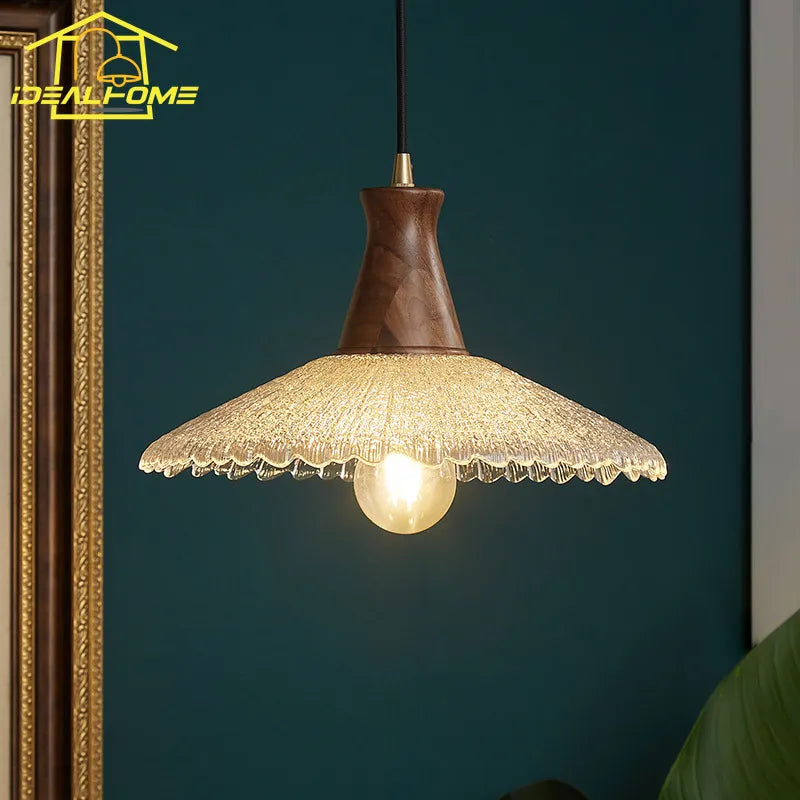 Nordique Ins atmosphère chaude suspension lumières LED E27 cuivre verre suspension lampe décor à la maison Restaurant café entrée balcon couloir - vue 2 sur 8