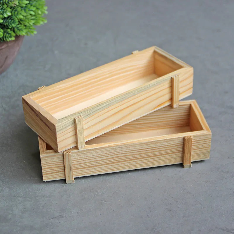 jardinière vintage en bois pour plantes succulentes et fleurs - vue 6 sur 8