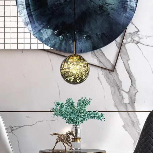 Suspension LED en verre au design nordique moderne