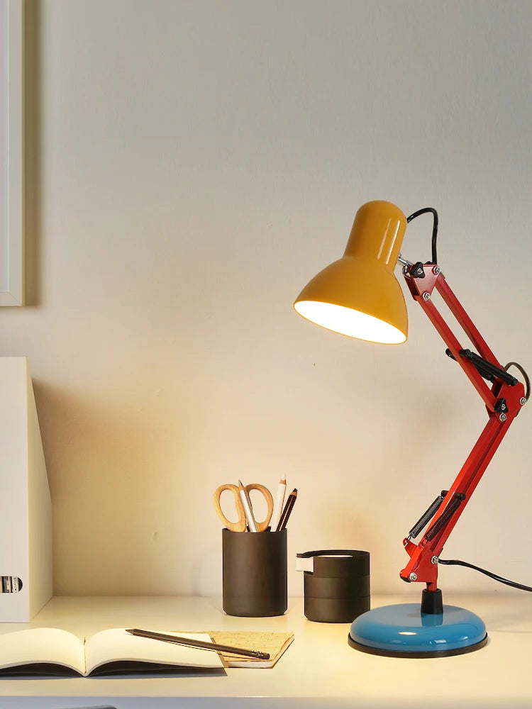 lampe de sol télescopique à bras long art décoratif rotative - vue 7 sur 8