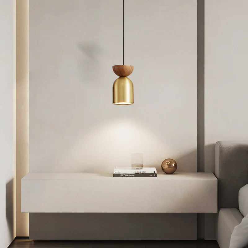 suspension moderne en cuivre noir et or pour intérieur - vue 4 sur 12