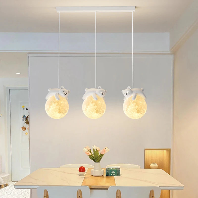lustre ours/lapin décoratif salon/salle manger - vue 4 sur 11