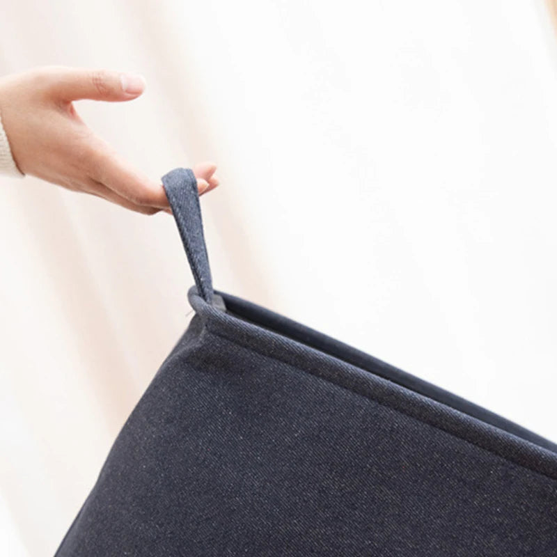 panier pliable en toile de jute pour vêtements sales - vue 6 sur 10